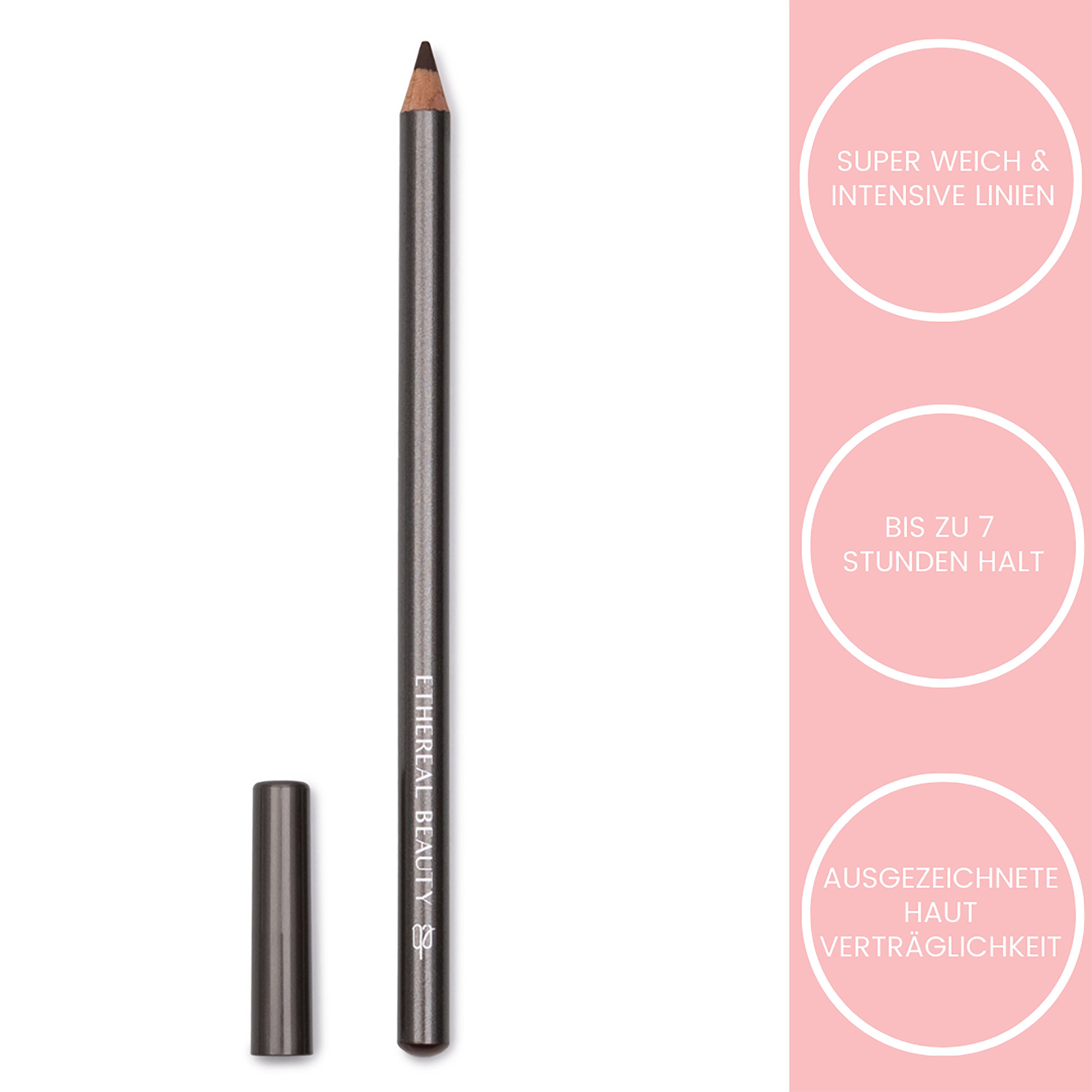 ETHEREAL BEAUTY® Kajal Natural Soft Eye Pencil, Kajalstift für Augen, natürliche Inhaltsstoffe, cremig & weich Brownie