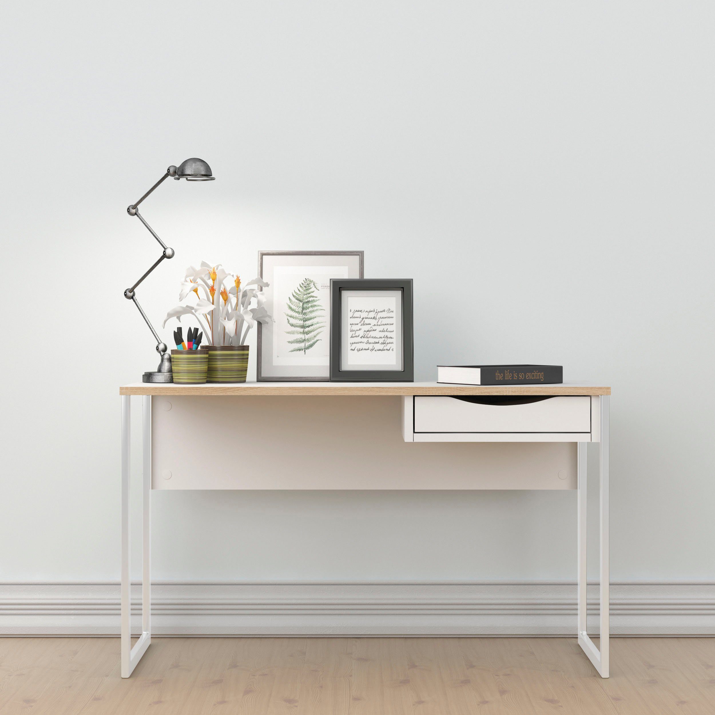 INOSIGN Schreibtisch Plus, mit vielen Stauraummöglichkeiten, zeitloses Design