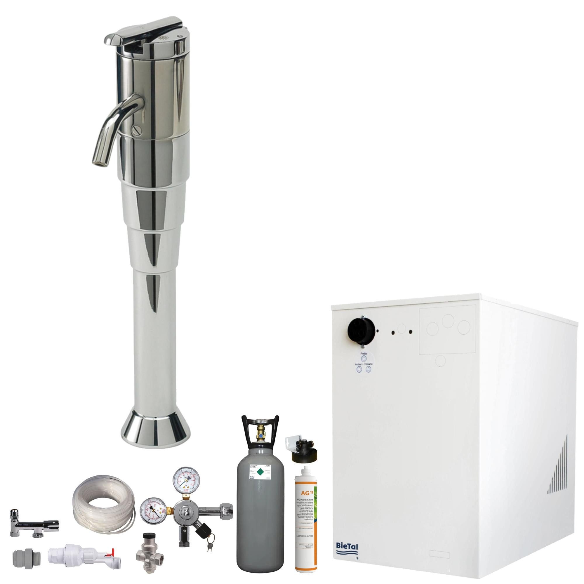 Wassersprudler Tafelwassergerät BieTal® BT-30U mit Kühlung Zapfstelle 3-Wege SET