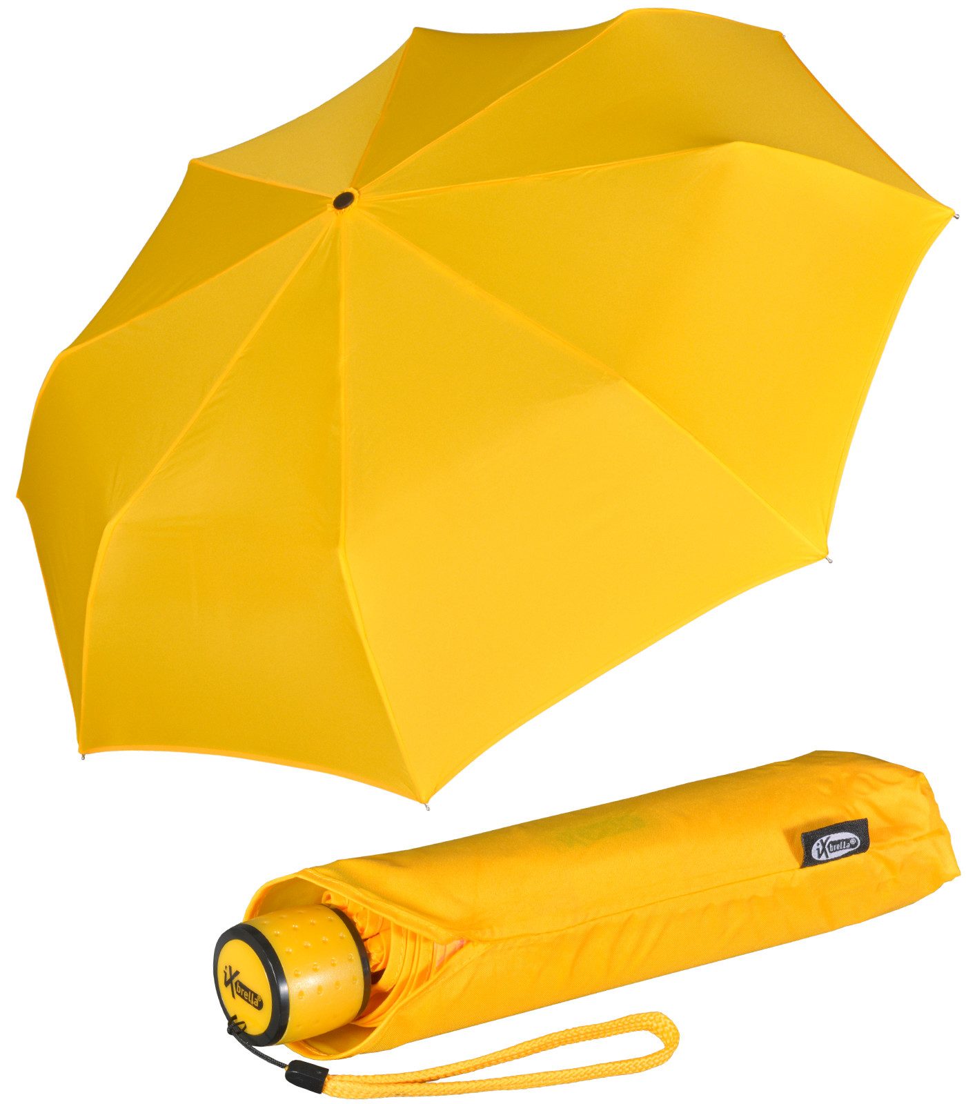 iX-brella Taschenregenschirm Mini Ultra Light - sehr leicht, mit großem Dach, manueller Öffnungsmechanismus, kräftige Farben