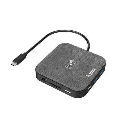 Hama USB-C Multiport Hub für Laptop, Dockingstation 12 Ports, grau, kompakt USB-Adapter USB Typ C zu 3,5-mm-Klinke, HDMI, MicroSD-Card, RJ-45 (Ethernet), SD-Card, USB 2.0, USB Typ A, USB Typ C, VGA, 15 cm, USB-A, USB-C, VGA, HDMI, LAN Ethernet, SD-Kartenleser, micro SD, AUX