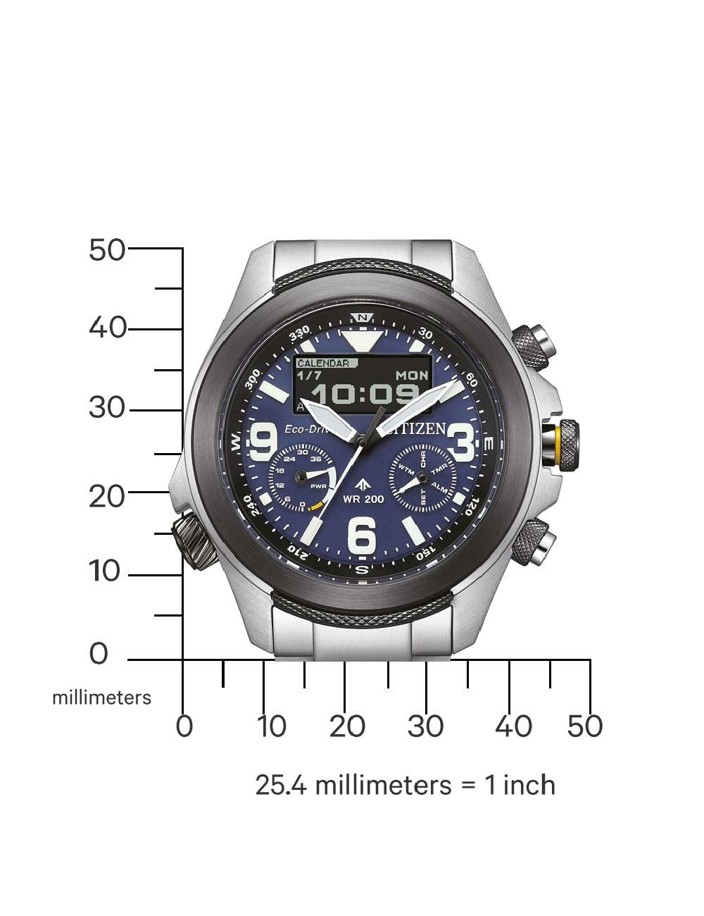 Citizen Quarzuhr Citizen JV1006-51L Herrenuhr Promaster 35th Anniversary Eco-Drive Comb Citizen JV1006-51L Herrenuhr Promaster 35th Anniversary Eco-Drive Combination 44mm 20ATM