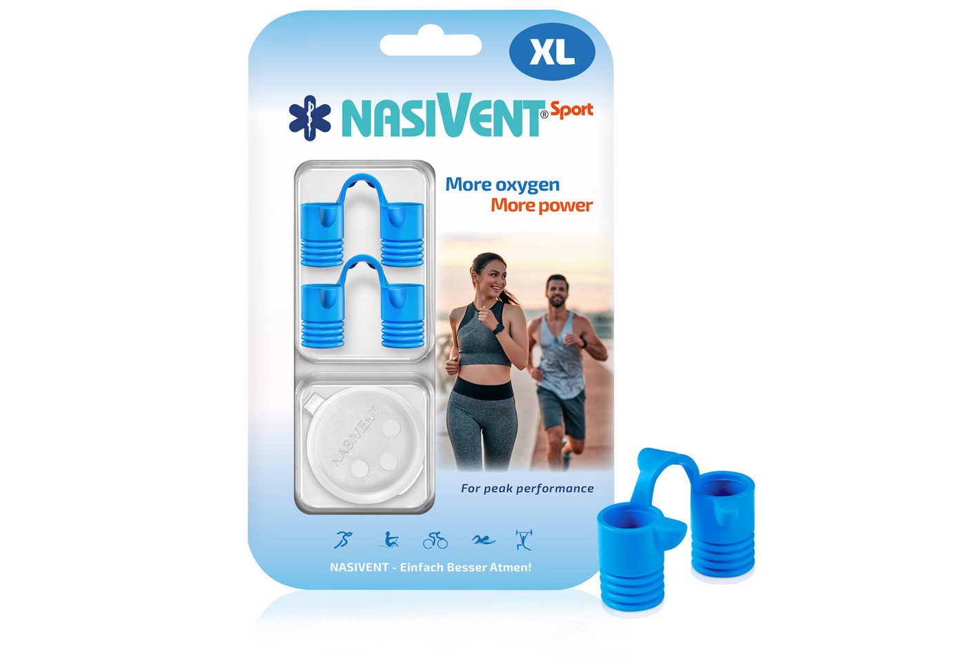 Nasivent Nasenspreizer Nasivent Sport Nasendilatator für Fitness Training, Ausdauer Sport, Schnarchen, Atmung