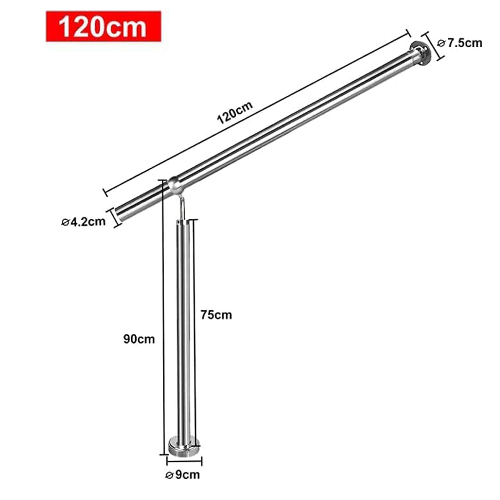 FIVMEN Treppengeländer Edelstahl Geländer Eingangsgeländer 80/100/120/150/1 günstig online kaufen