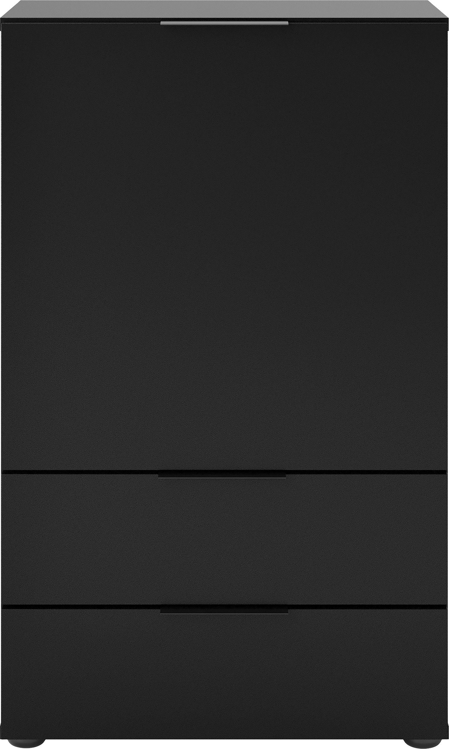 FMD Kommode Dark, mit 2 Schubladen, verstellbare Einlegeböden, Breite ca. 50 cm