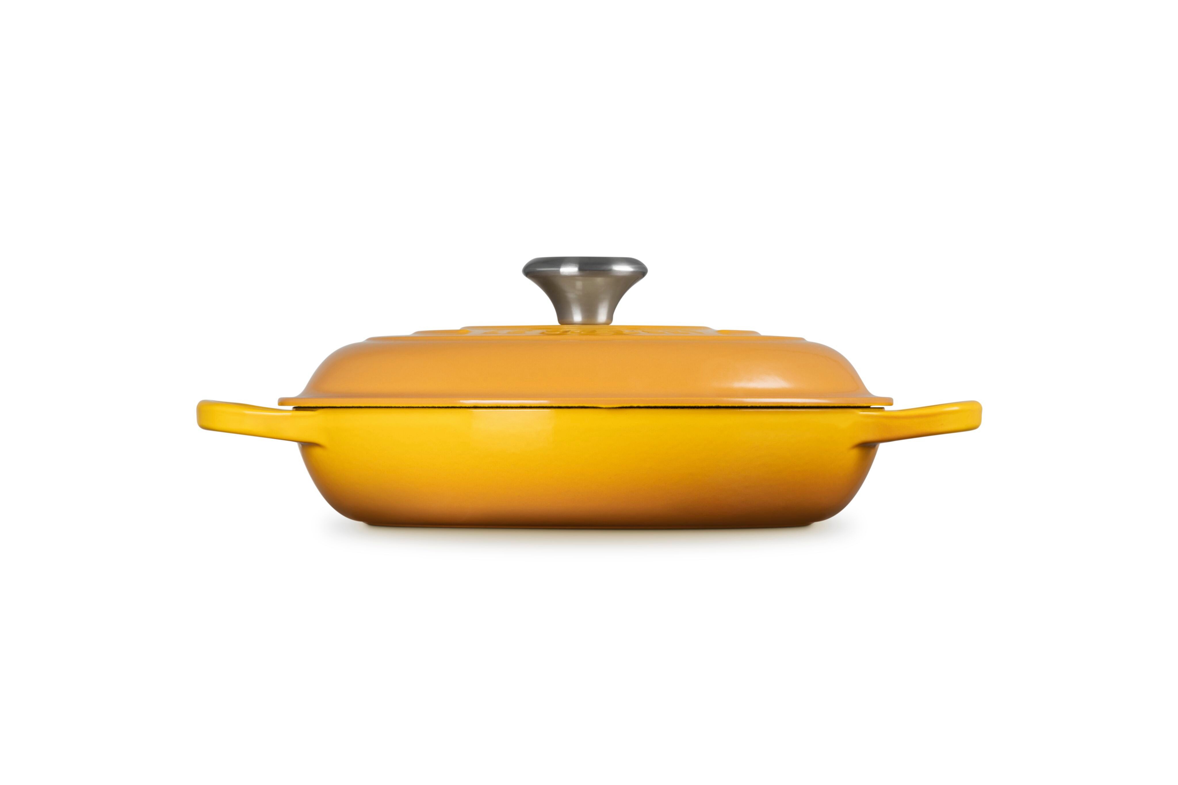 LE CREUSET Bratentopf Gourmet-Profitopf, Gusseisen, Rund, 26 cm, 2,2 l, 4,205 kg, Nectar, 21180266724430