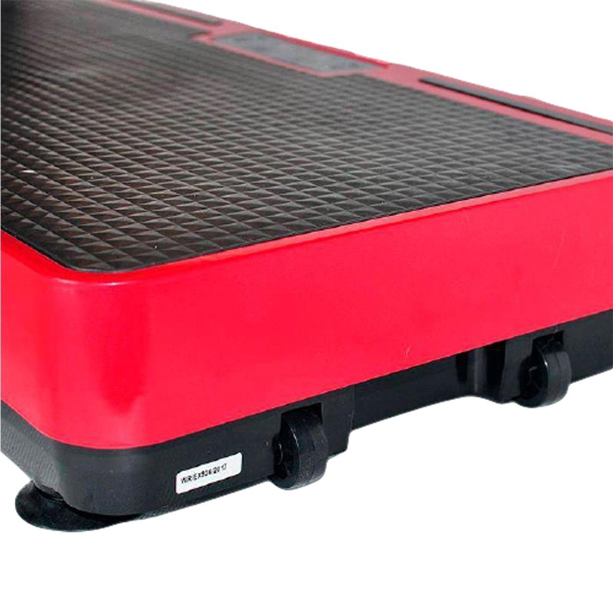 Gymform® Vibrationsplatte VibroMax Rot Trainingsplatte, inkl. und (4 99 Fernbedienung Widerstandsbänder Programme, 10 W, Plus 200,00 tlg), Intensitätsstufen