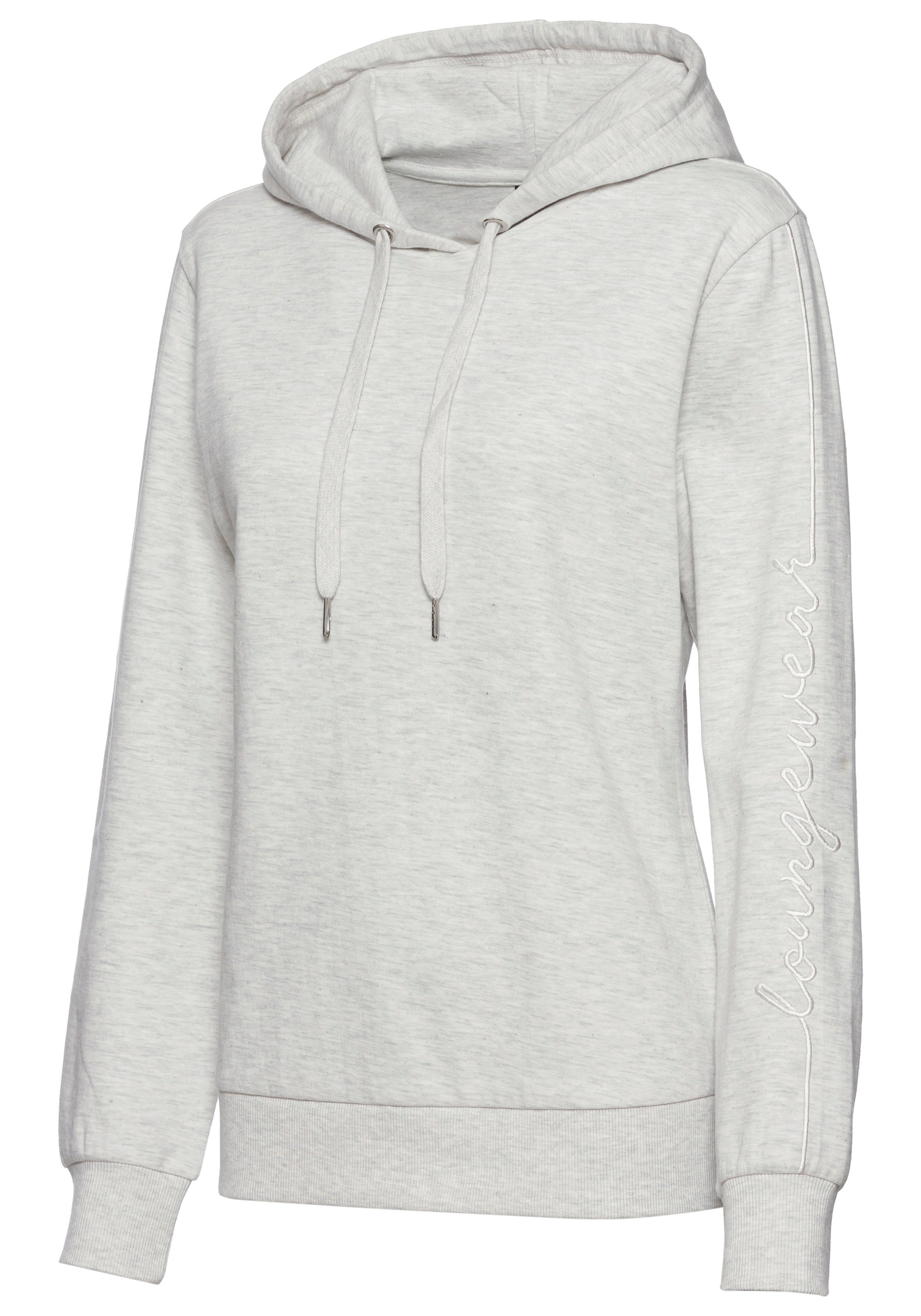 Vivance Hoodie mit seitlicher Loungewear Stickerei, Loungshirt