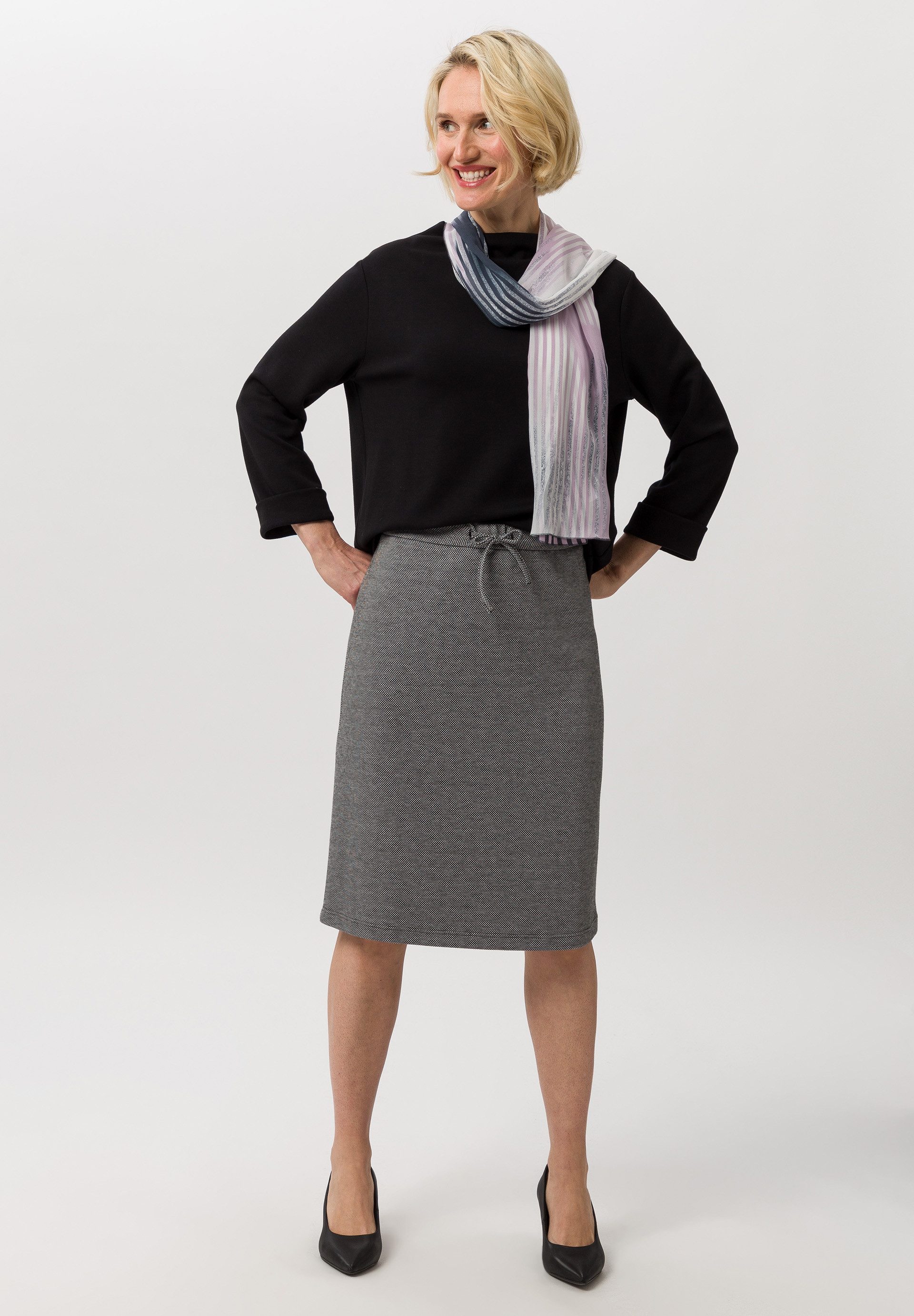 FRANK WALDER Bleistiftrock mit elastischem Komfortbund