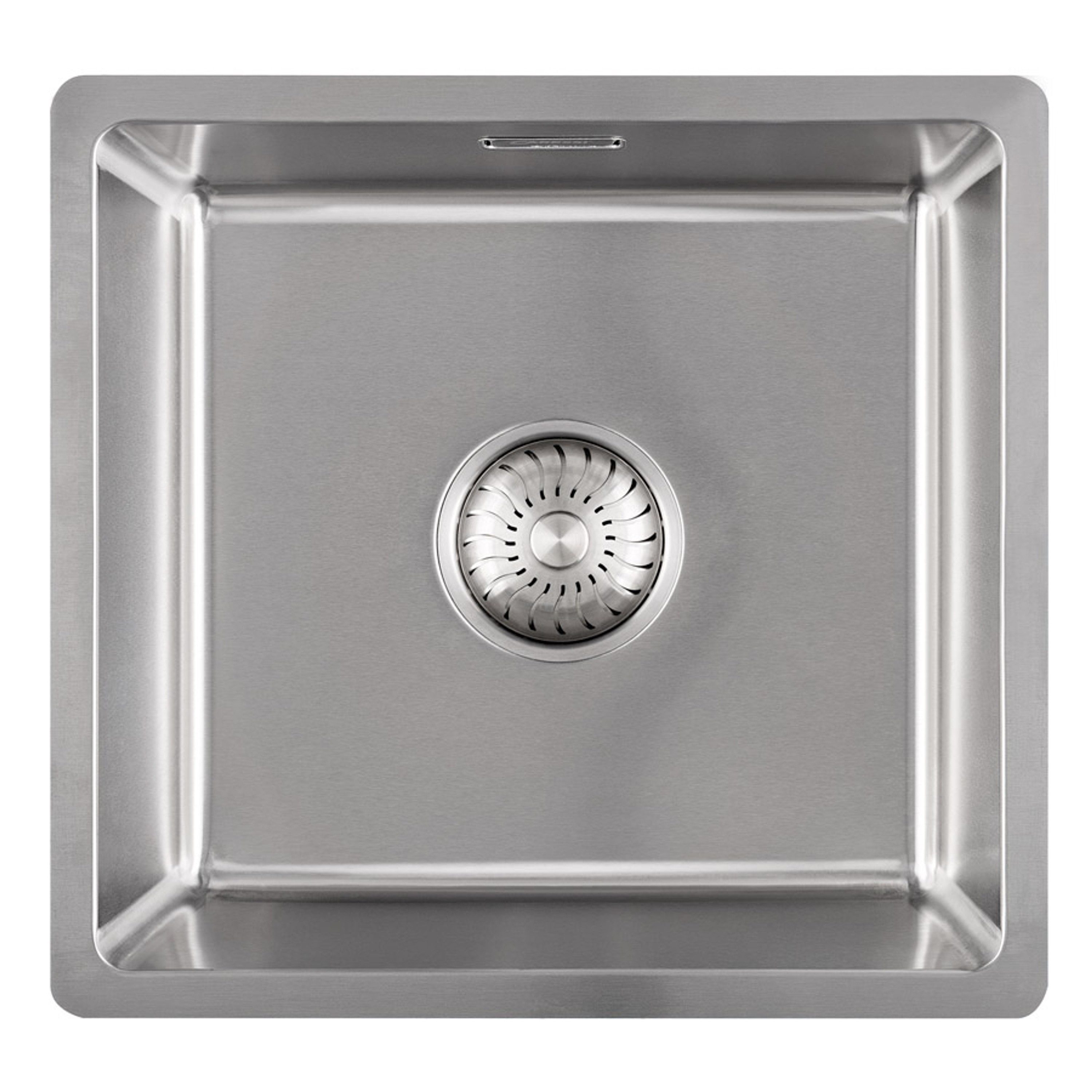 CARESSI Küchenspüle CABL37R15, Quadratisch, 37/15 cm, Schlichtes Design