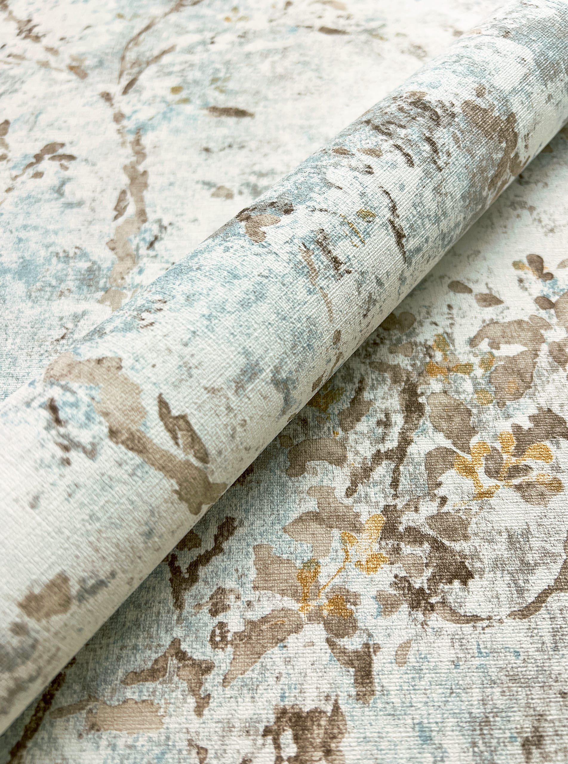 Newroom Vliestapete, Blau Tapete Floral Blätter günstig online kaufen