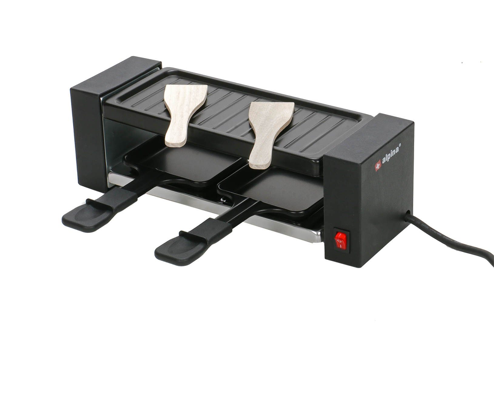 Alpina Raclette Gourmet-Grill, Gourmet-Grill und Raclette für 2 Personen