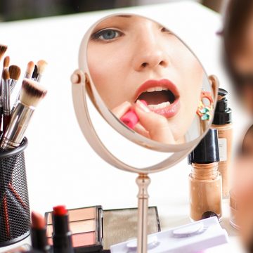 relaxdays Kosmetikspiegel Kosmetikspiegel mit Vergrößerung kupfer
