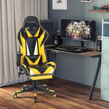 BLiTZWOLF Gaming-Stuhl »BW-GC2« (Racing Stuhl Bürostuhl Ergonomischer Stuhl), mit Kopfstütze Lendenstütze, Höhenverstellbar, einstellbarer