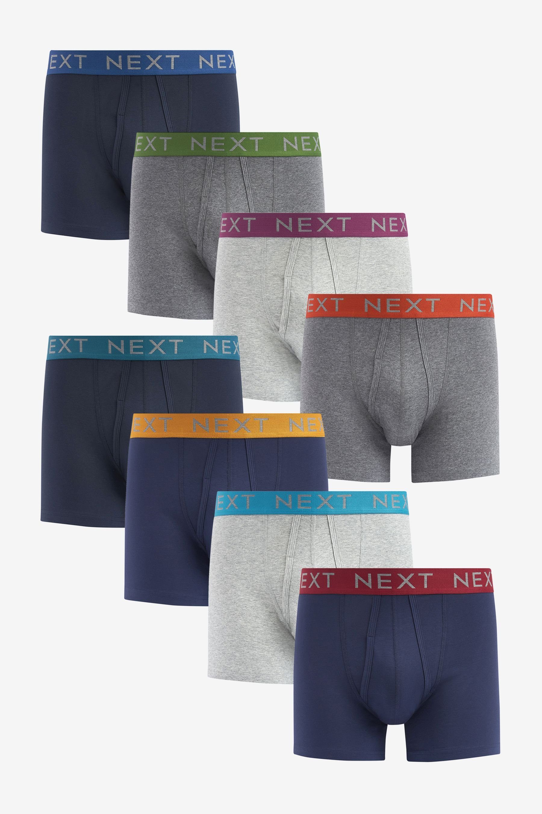 Next Boxershorts A-Front Boxershorts, 8er-Pack (8-St) Multicolour Waistband