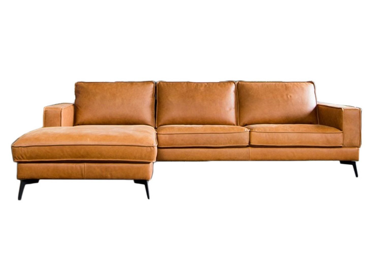 KAWOLA Ecksofa BLOOM, Couch L-Form rechts oder links Leder verschiedene Farben 276x177 cm