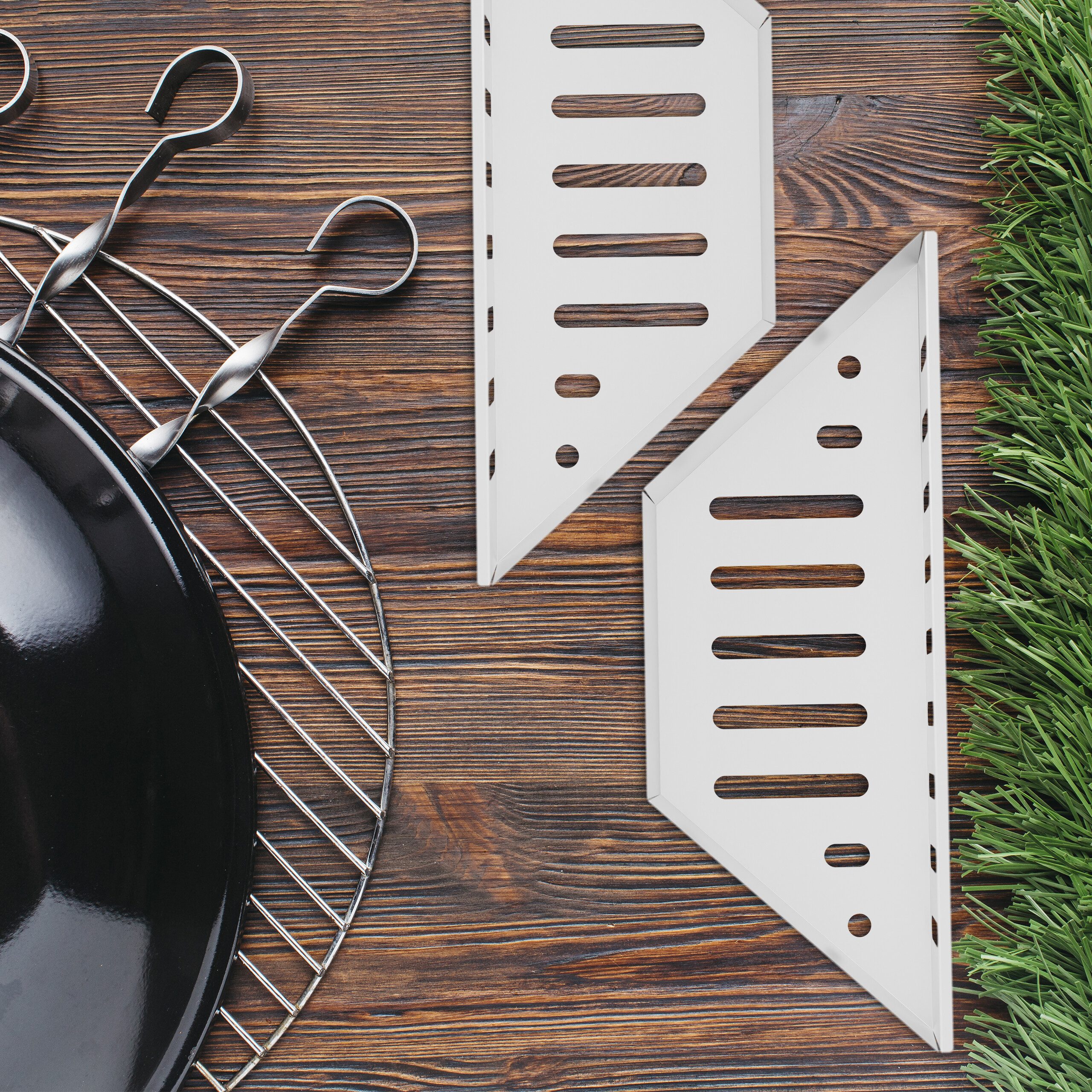 relaxdays Kohlekorb Kugelgrill 2er Set