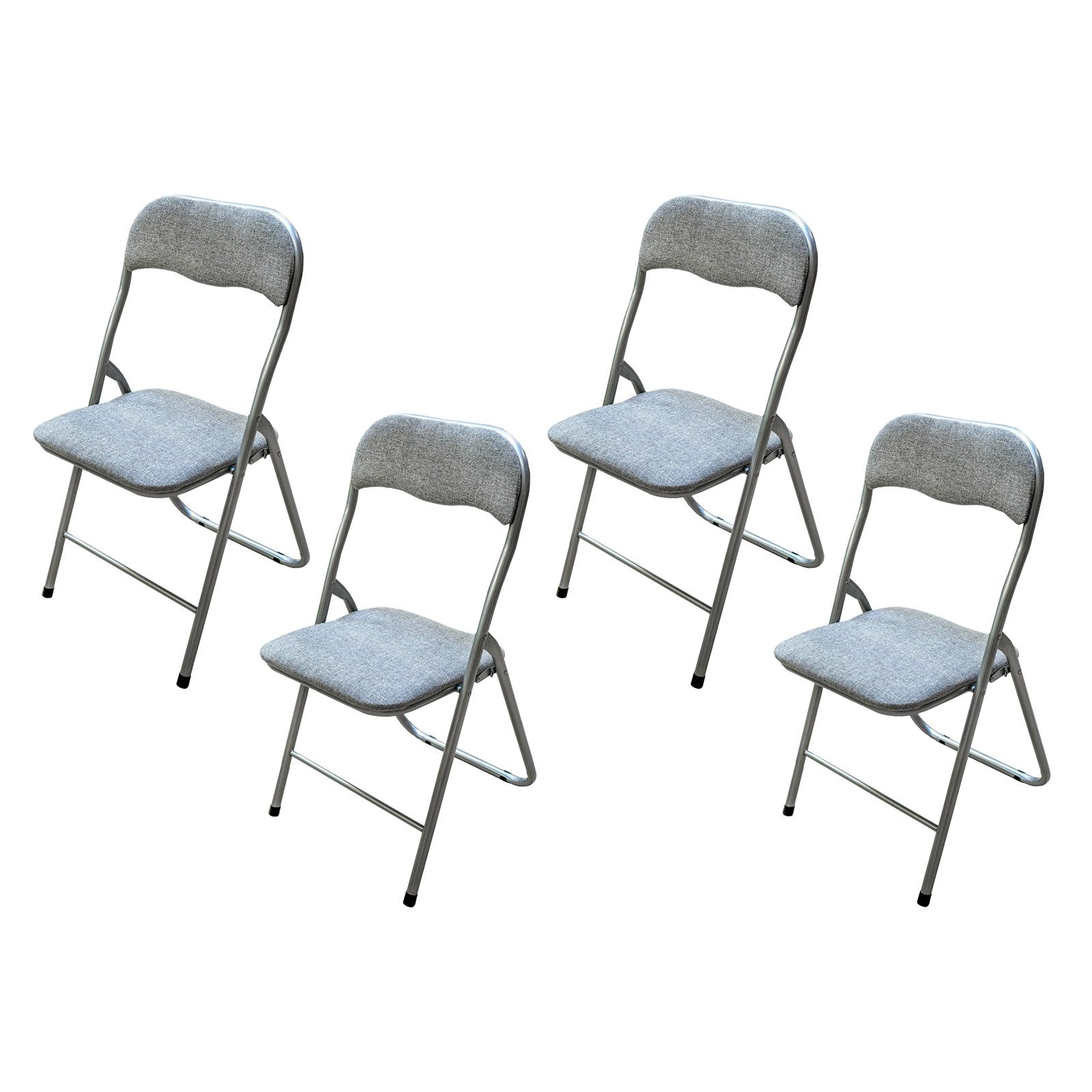 HTI-Living Klappstuhl Klappstuhl 4er Set Dima Fabric Grau (Set, 4 St), Küchenstuhl Eventbestuhlung