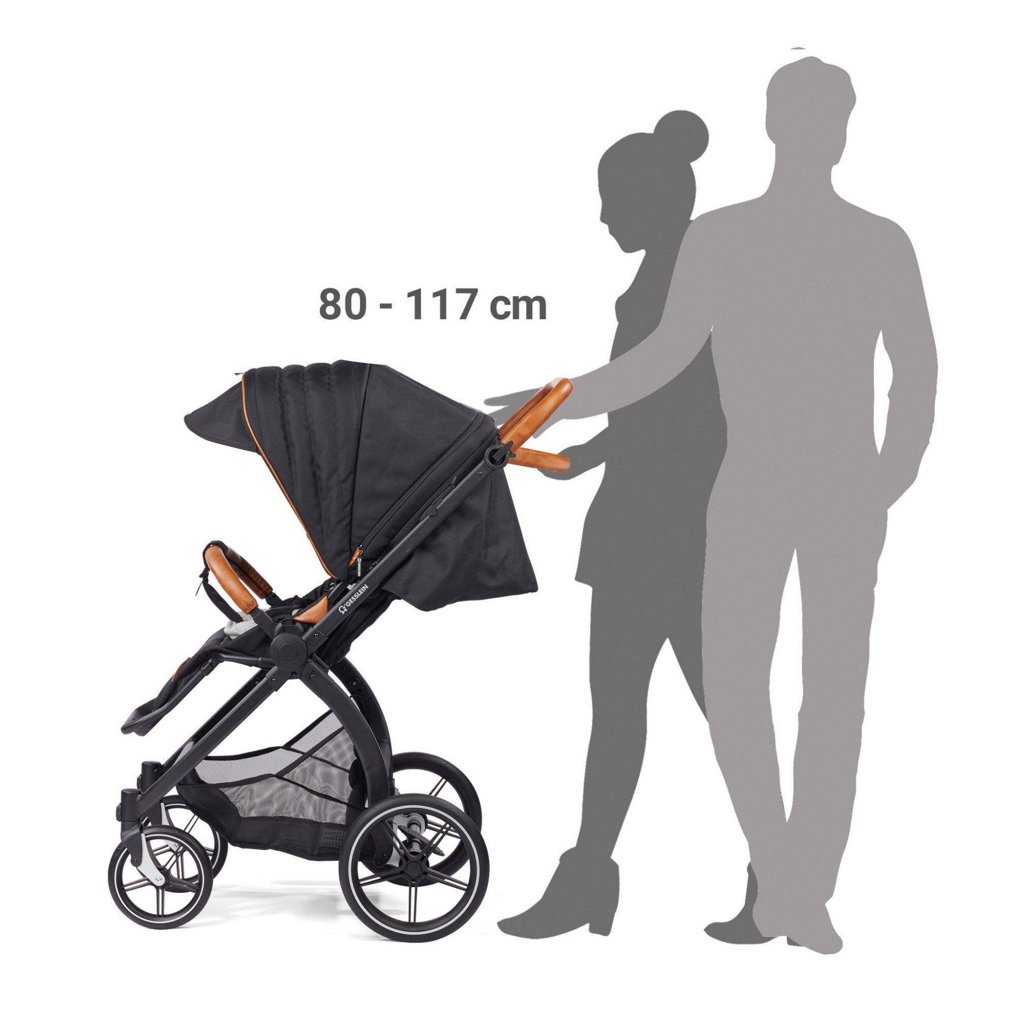 Gesslein Kombi-Kinderwagen Gesslein FX4 Swing 2in1 Kinderwagen-Set inkl. Babywanne Panorama Relax