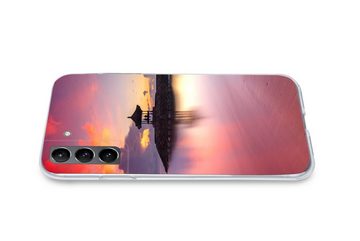 MuchoWow Handyhülle Sonnenuntergang - Strand - Himmel, Phone Case, Handyhülle Samsung Galaxy S21 Plus, Silikon, Schutzhülle