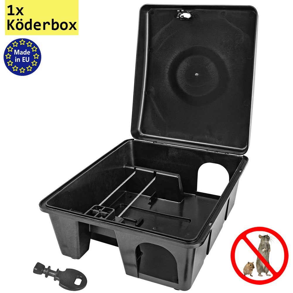 Lebendfalle 1x Köderstation Mäusefalle Mäusebox Köderbox Rattenbox Nagerstation