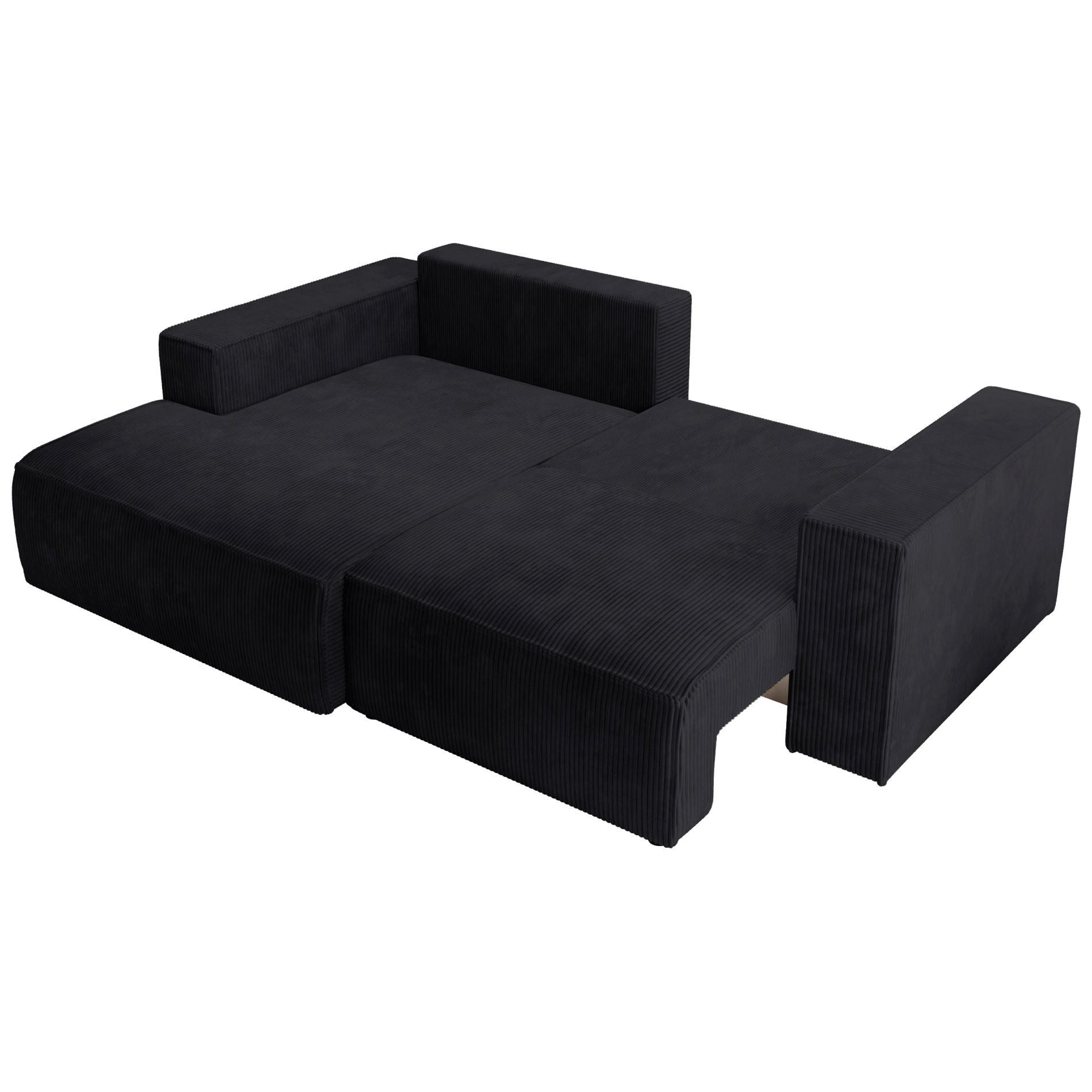 Selsey Ecksofa FARESE MINI, Ecksofa mit Schlaffunktion & Bettkasten, Cord tierfreundlich