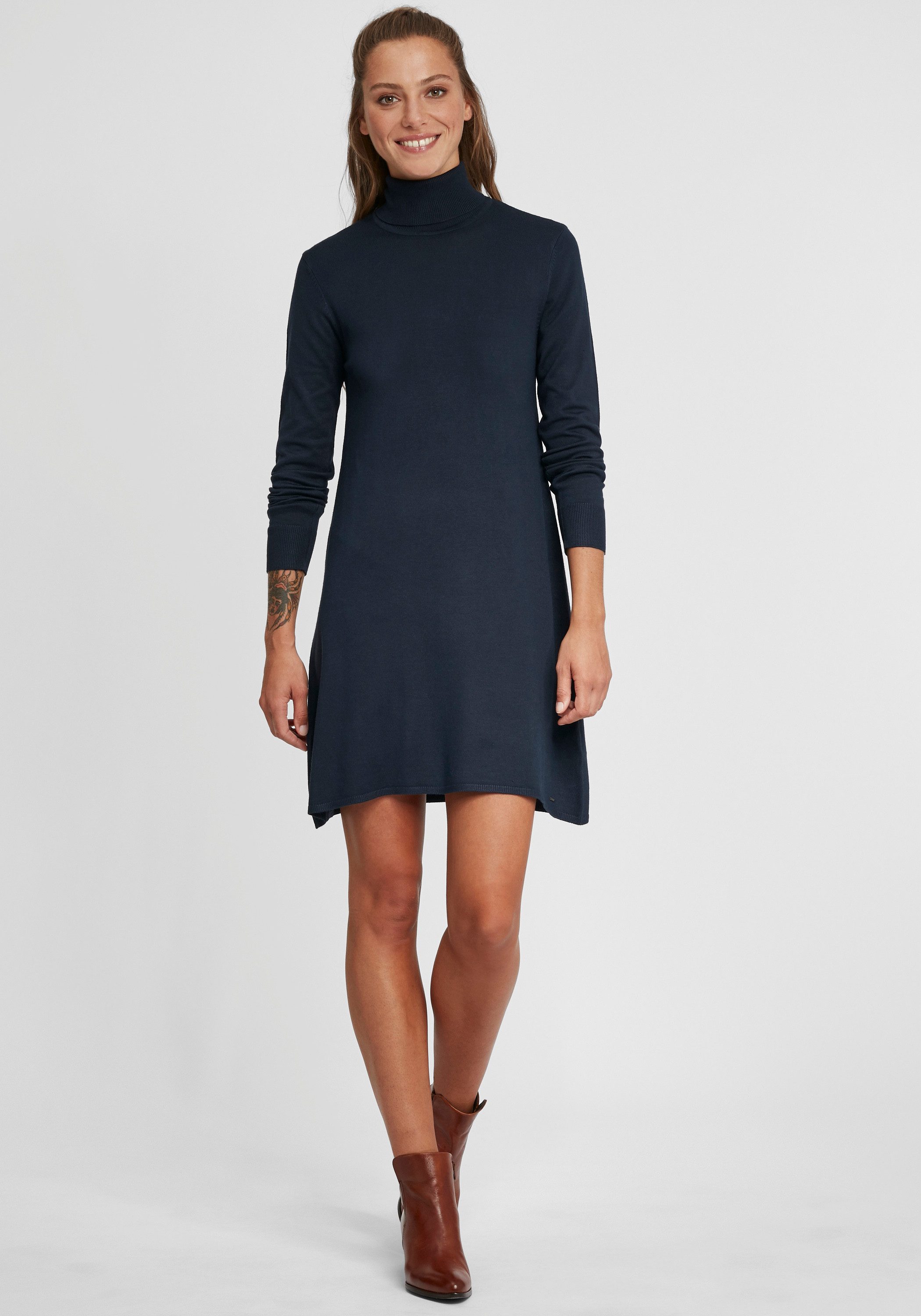 OXMO Strickkleid OXWinala Strickkleid mit Rollkragen günstig online kaufen