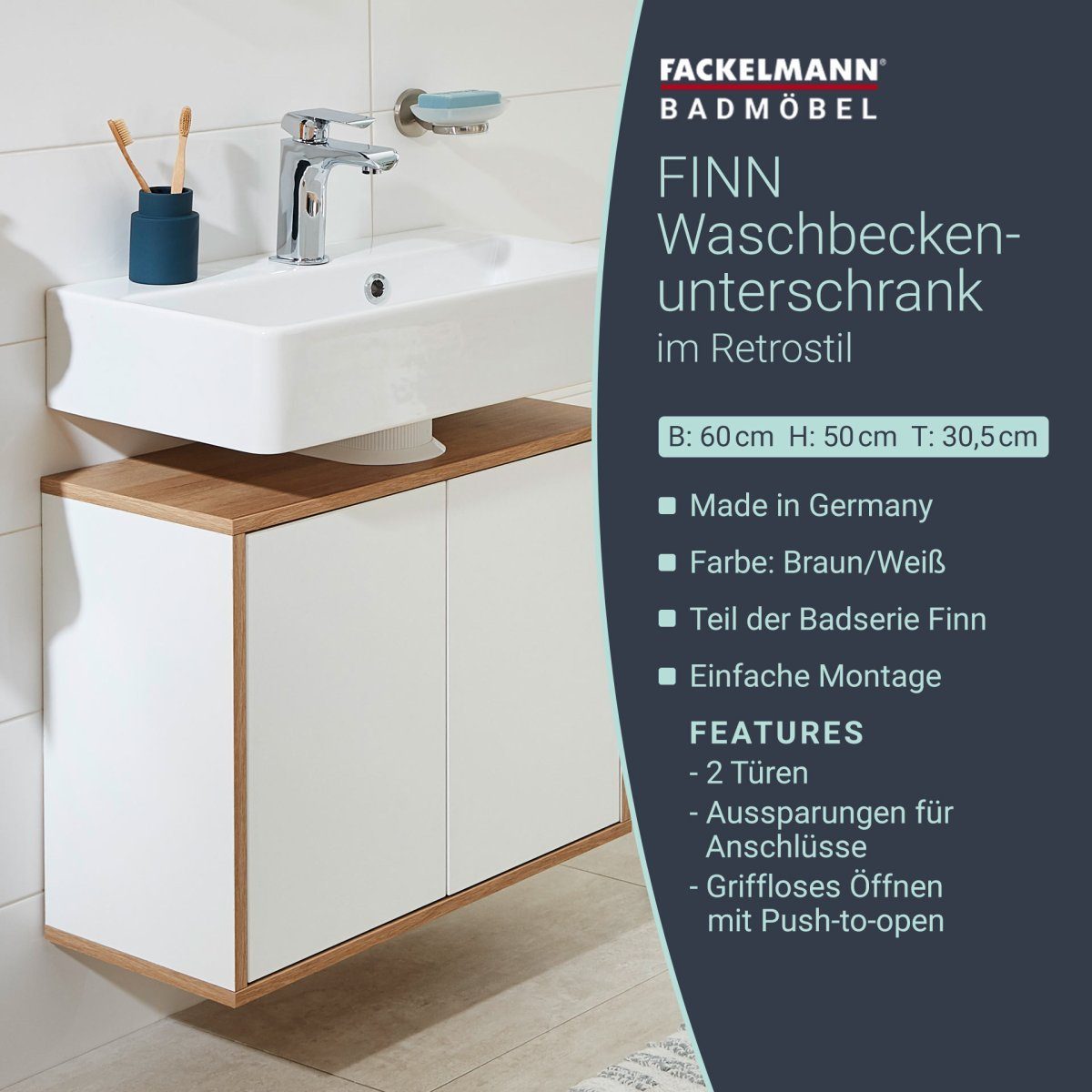FACKELMANN Waschbeckenunterschrank Waschbeckenunterschrank FINN günstig online kaufen