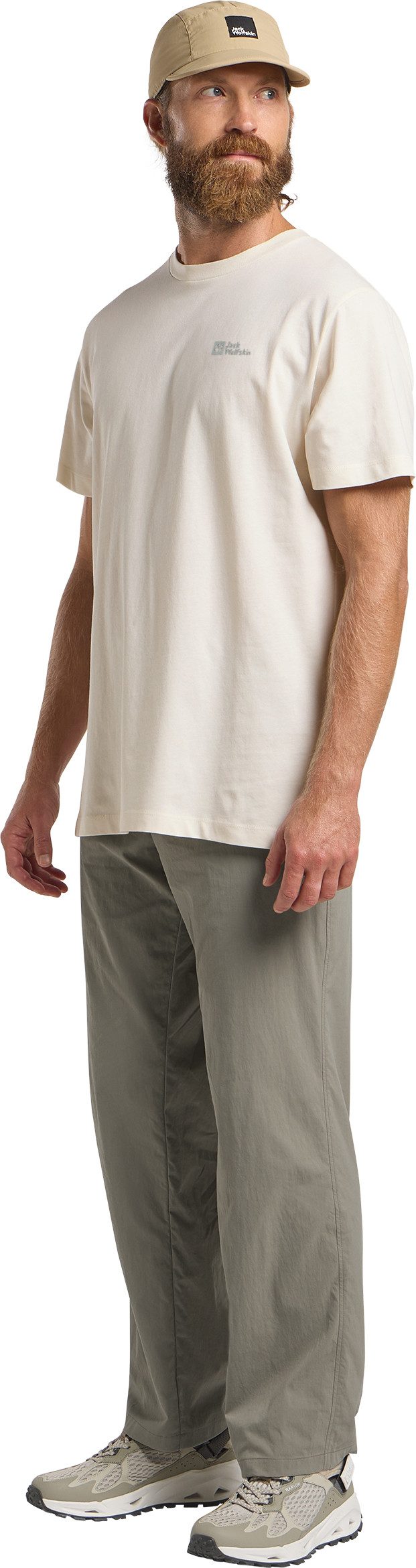 Jack Wolfskin T-Shirt ESSENTIAL T M Kurzarm-Design, mit Rundhalsausschnitt, aus Baumwolle