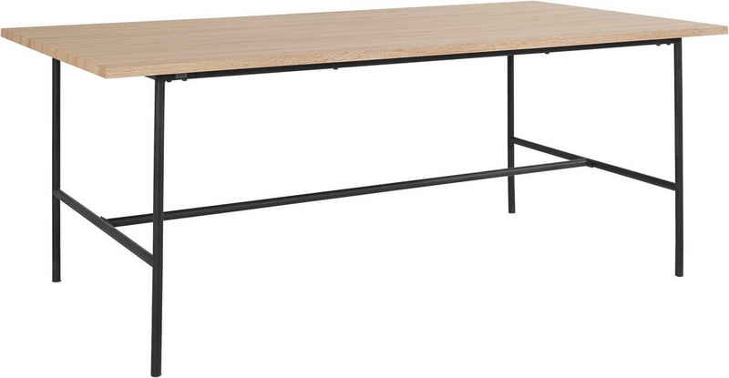 loft24 Esstisch Bruce, Tisch in schöner Holzoptik mit Metallgestell, Breite 160 cm