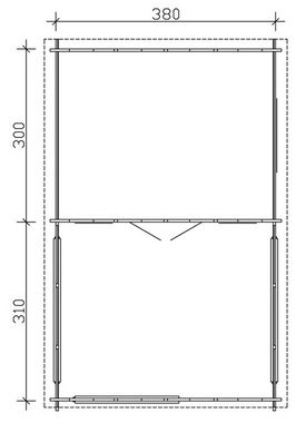 Skanholz Gartenhaus Holmestrand, BxT: 420x650 cm