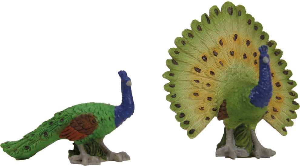 FADEDA Tierfigur 2x FADEDA Pfauen, groß, Höhe in cm: 6
