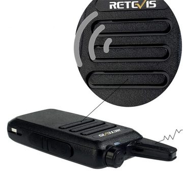 Retevis Walkie Talkie RT622,Mini,16 Kanäle CTCSS/DCS,VOX Scan,für Restaurant,Schule (2 Paar), PMR446 Walkie Talkie Lizenzfrei, mit Headset