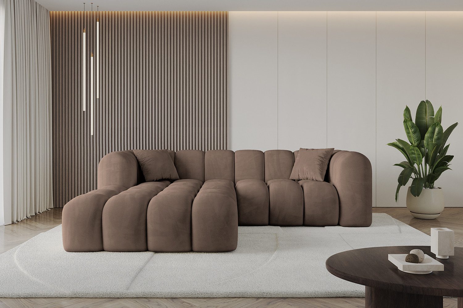 ALTDECOR Ecksofa OLEA-L1, Sofa Praktische Bequeme Funktionsecke Couch L-Form Eckcouch, Corner Sofa L-Form Vielseitige Sofa Wohnlandschaft Wohnzimmer