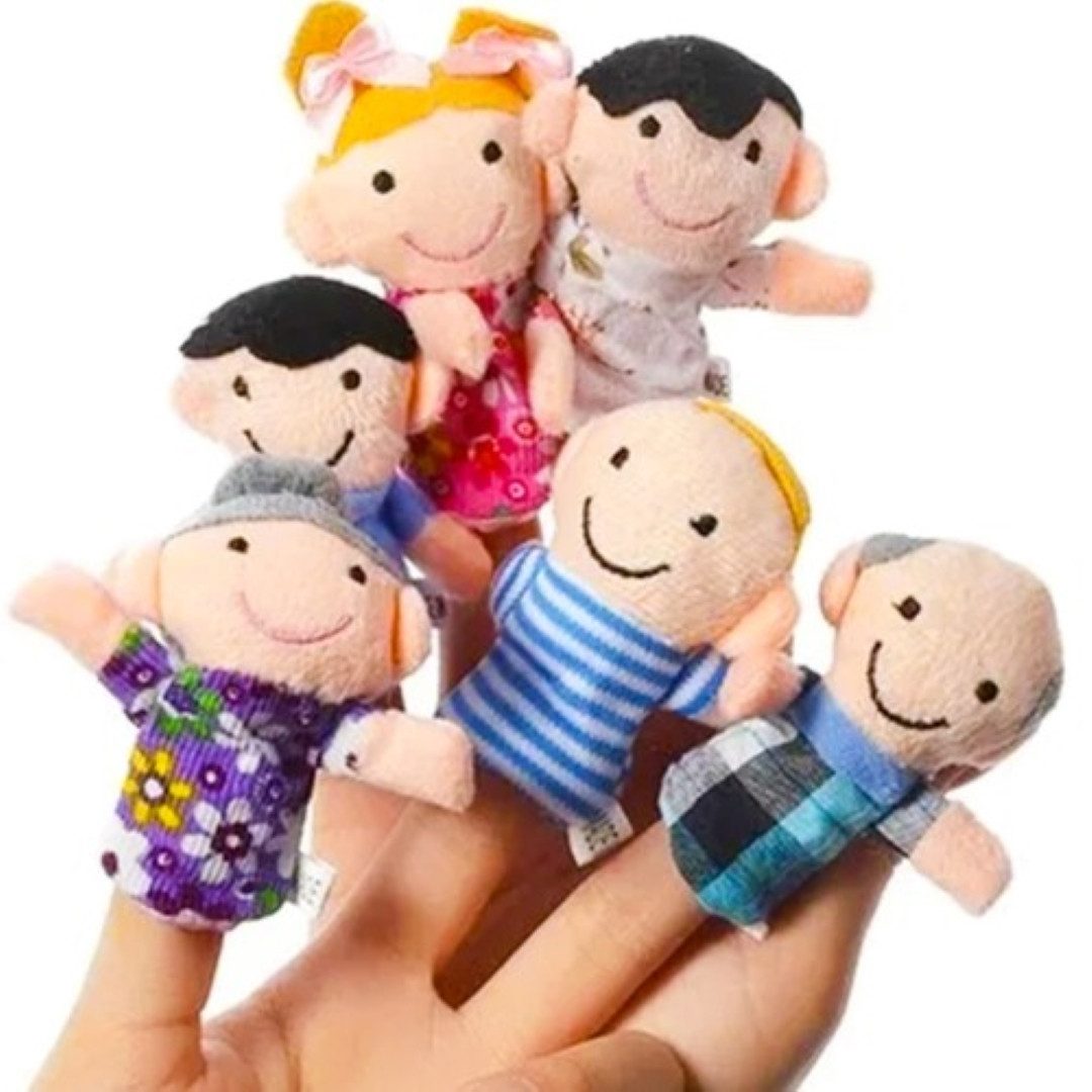 KRUZZEL Fingerpuppe Kreatives Fingerpuppe 6 bunten Maskottchen Kinder, fördert Fantasie (Kreatives Spielzeugset aus Fingerpuppen, ideal für Theater, Rollenspiele und zur Förderung der Fantasie., 6-tlg., 6 bunten Fingerpuppen für interaktives Spielen Theateraufführungen), Vielseitige Fingerpuppen ideal für Geschichtenerzählen Rollenspiele