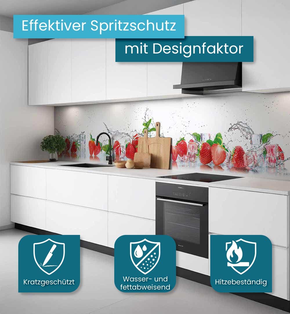 MyMaxxi Küchenrückwand Küchenrückwand selbstklebend Erdbeeren Spritzschutz günstig online kaufen