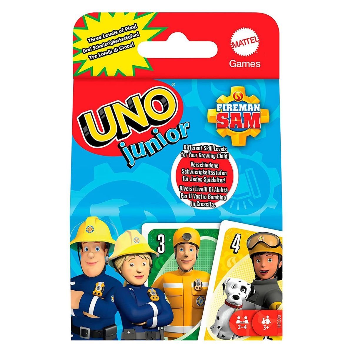 Mattel® Spiel, Mattel HFC80 - Feuerwehrman Sam - UNO Junior - Kartenspiel