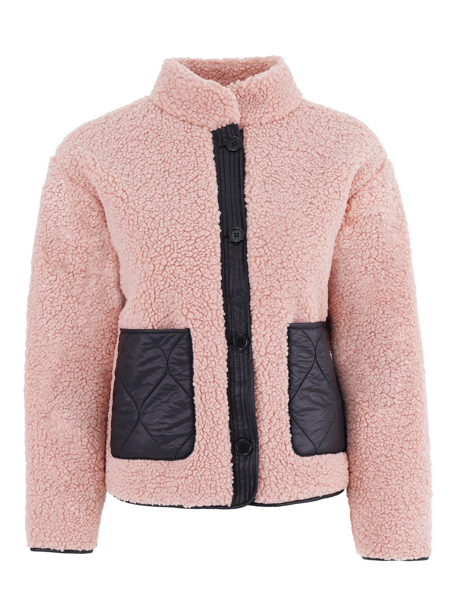 Plush Freshlions Jacket Coat Pockets With Plüschjacke Freshlions pink