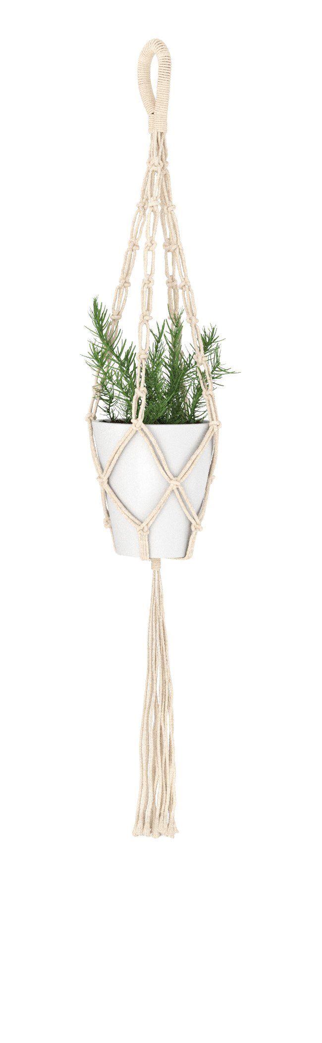 tegawo Blumenampel Makramee 100% Baumwolle, handgefertigt