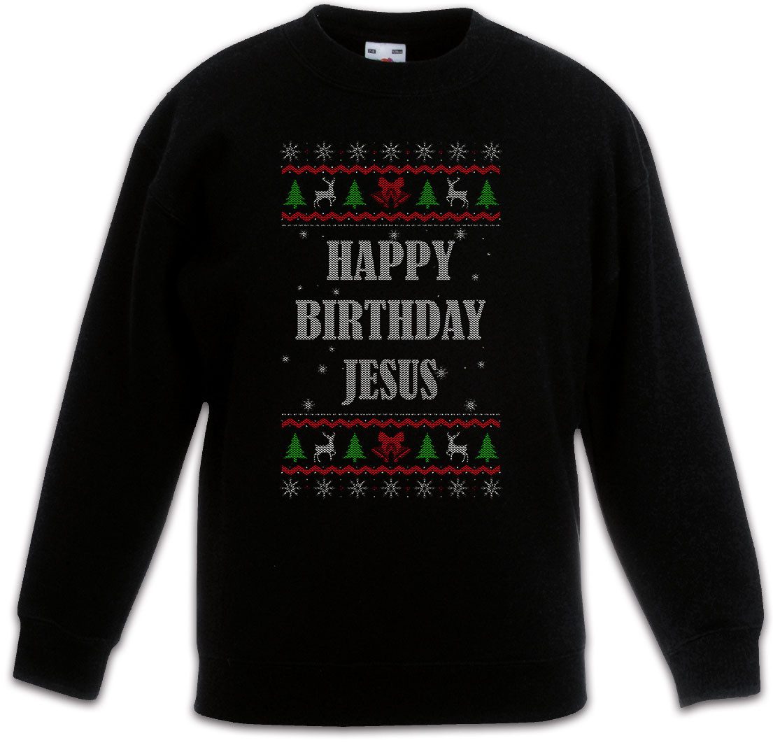 Urban Backwoods Sweatshirt Happy Birthday Jesus Kinderpullover Holy Christus Christmas X-Mas (1-tlg) Weihnachten Merry Christ Santa