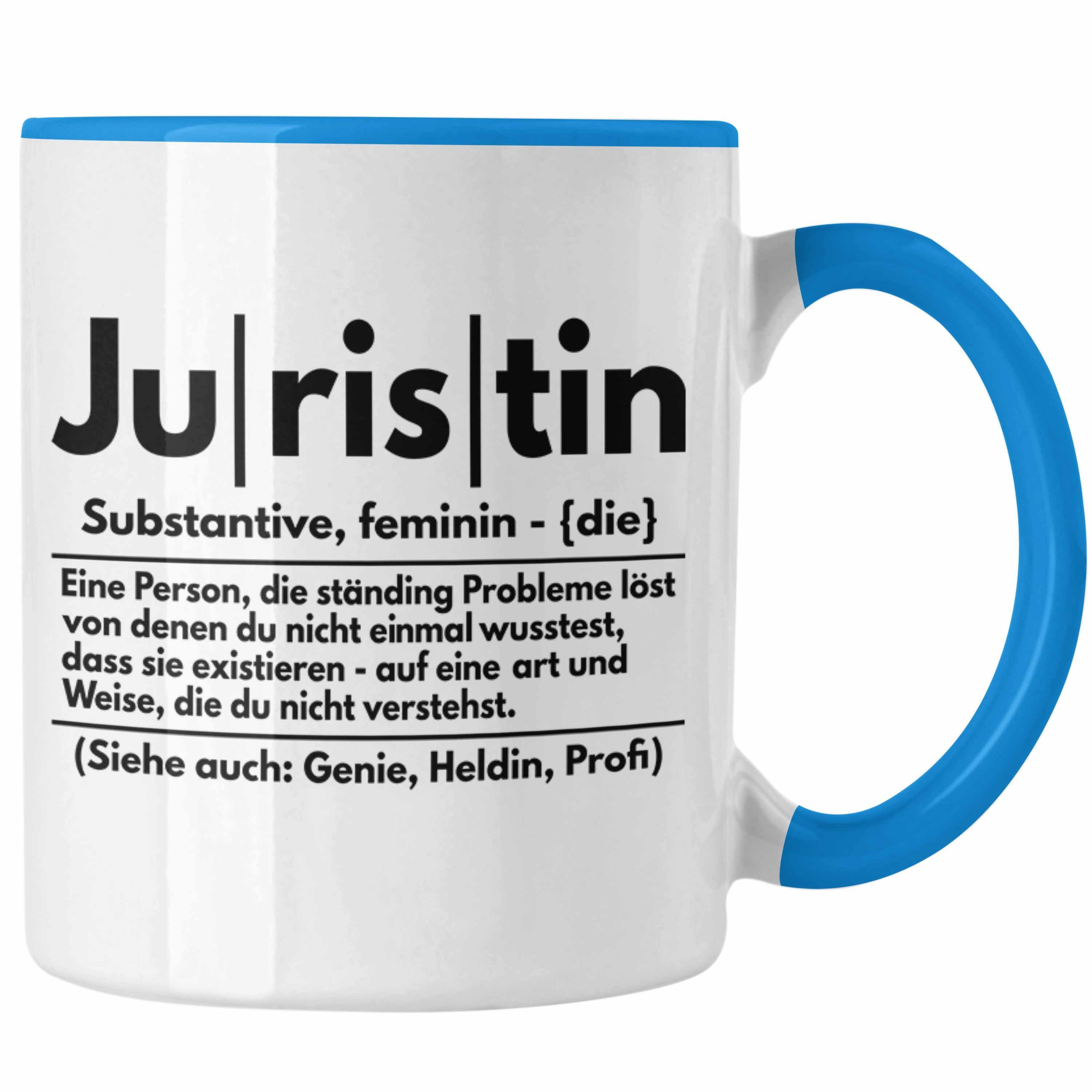 Tasse Trendation - Juristin Tasse Geschenk Anwalt Jura Studentin Examen Gesc