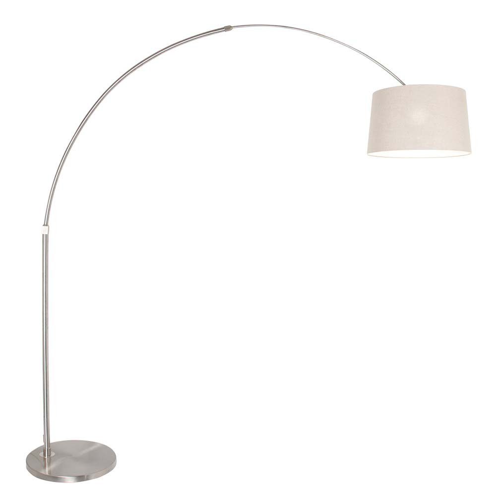 Steinhauer LIGHTING LED Bogenlampe, Stehleuchte Bogenstehleuchte Bogenlampe  Höhenverstellbar Textil grau