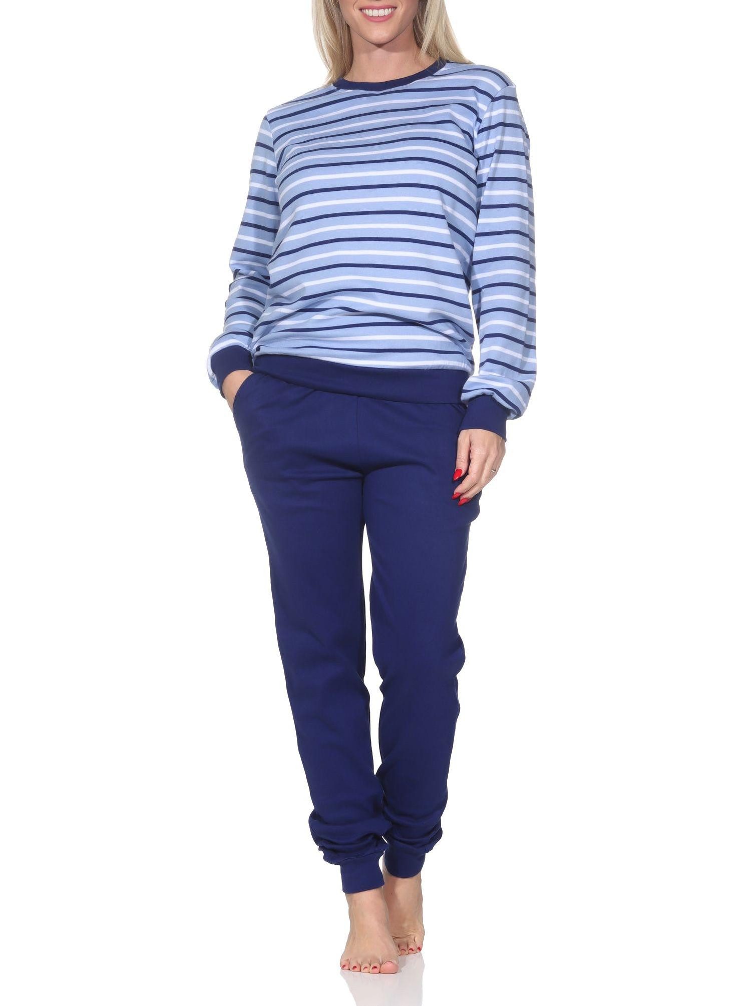 Pyjama Normann Damen langarm Schlafanzug Kuschel Interlock Qualität