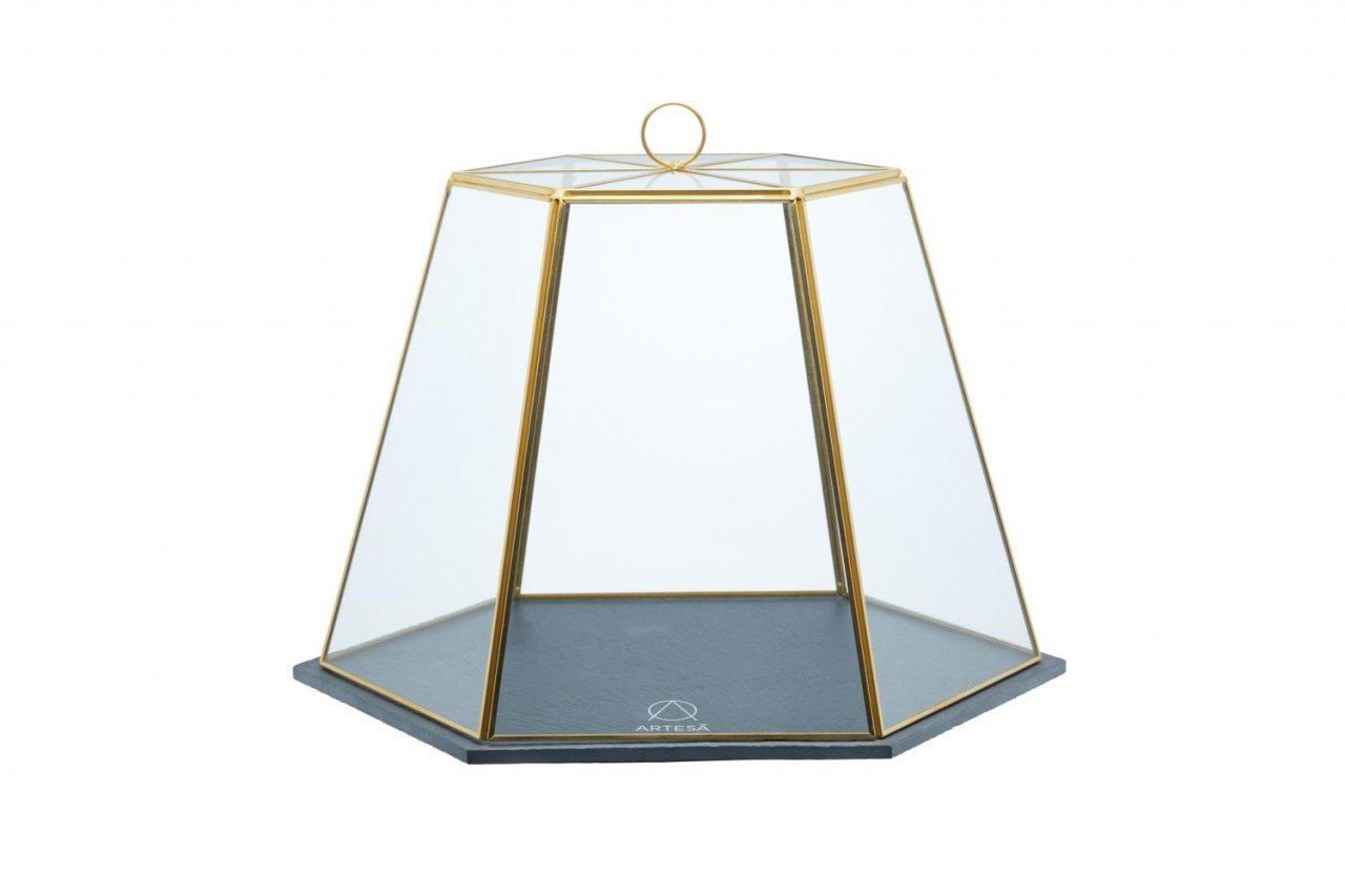 Transparent Glas, Servierplatte, Creative Glas Tops L:27.5cm B:31cm H:25cm Artesà