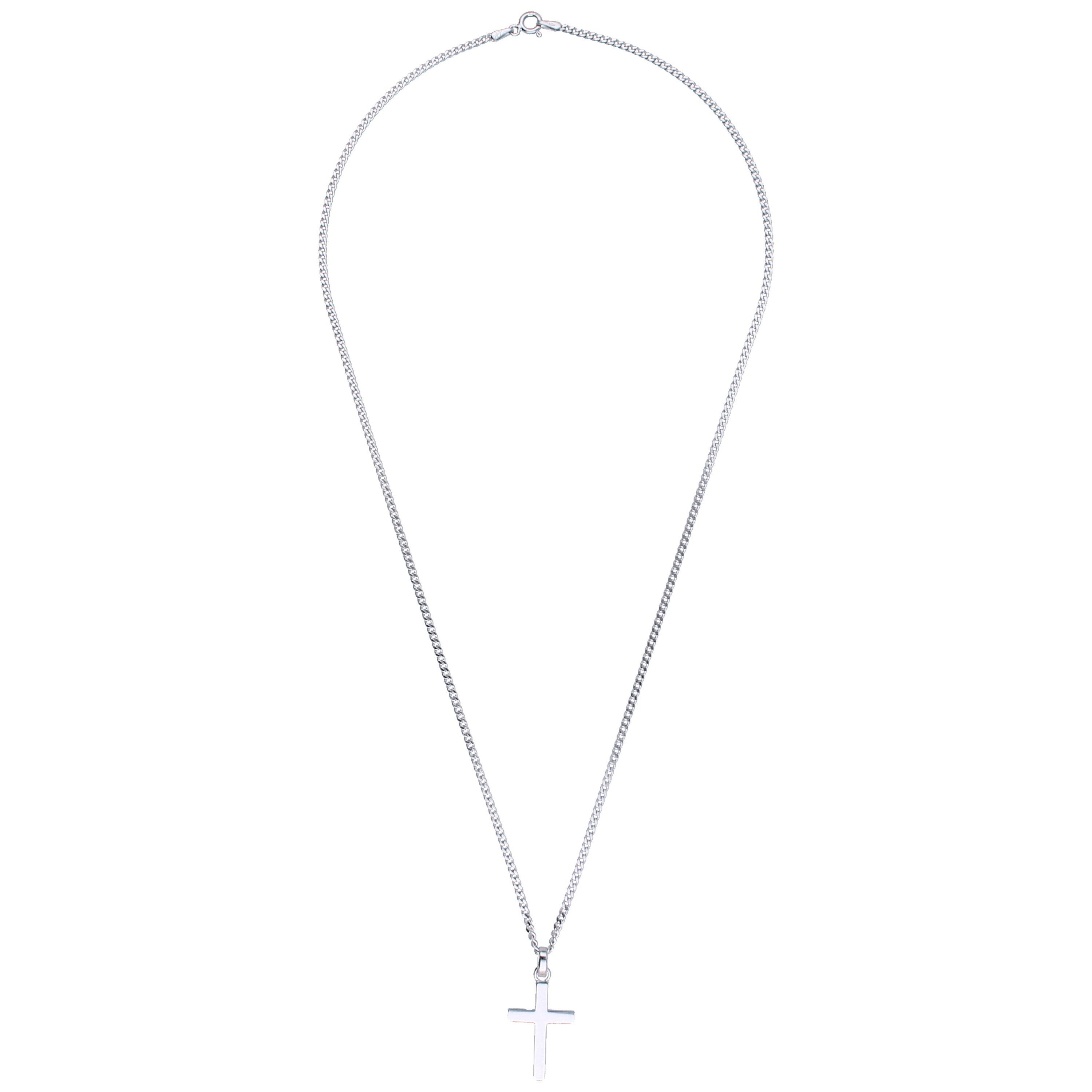 Smart Jewel Kreuzkette mit Kreuz - Anhänger, Silber 925