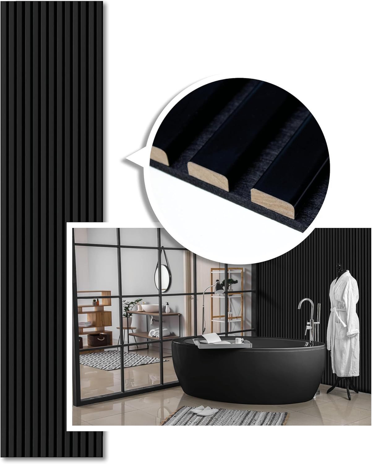 LP projekt Akustikplatte Effektive Wandpaneele für ruhige Räume & moderne Raumgestaltung, (Verfügbar in Breiten 120–300 cm und Довжинаn 40/60 cm), Schallabsorbierende Wandverkleidung für Home Office & Wohnzimmer