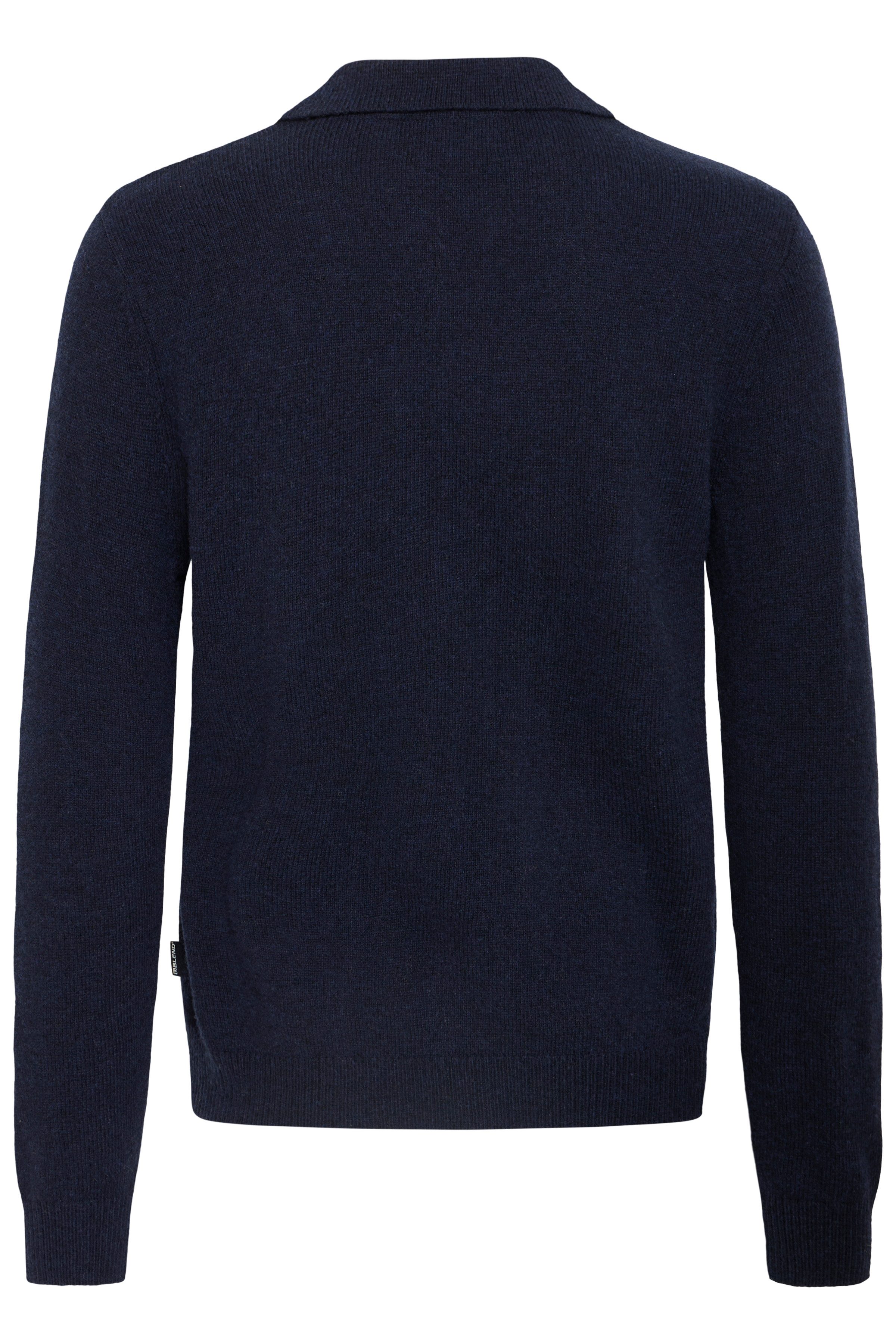 Blend Polokragenpullover BHBRANKO POLO SPLITN. aus Wolle und Nylon, Regular Fit, hüftlange Schnittform