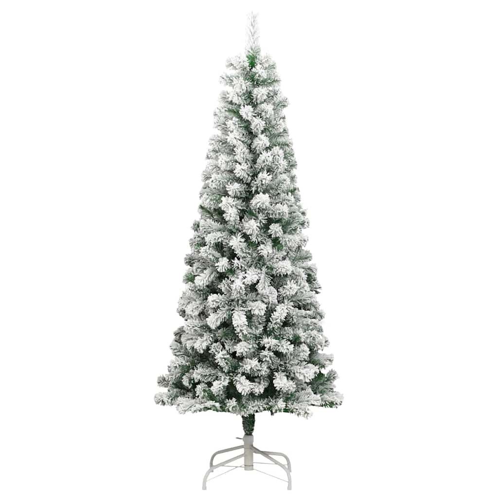 furnicato Künstlicher Weihnachtsbaum Künstlicher klappbarer Weihnachtsbaum Grün und Weiß 210 cm