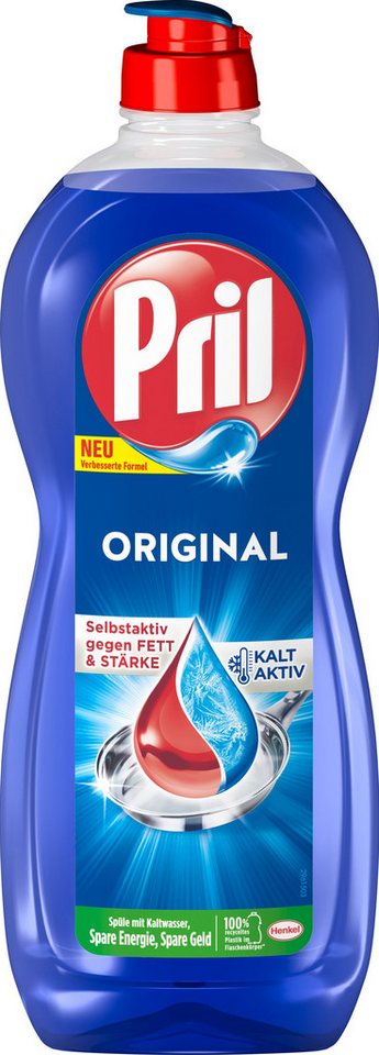 Thumbnail - PRIL Original 6x 675ml Geschirrspülmittel (Spar-Pack, [6-St. mit höchster Fettlösekraft für sauberes Geschirr auch in ka...