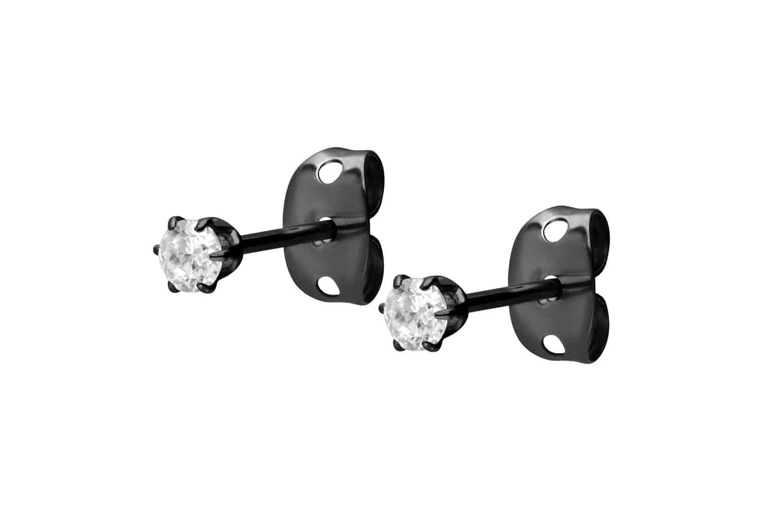 FILANGO Piercing-Set Titan Ohrstecker EINGEFASSTER KRISTALL günstig online kaufen